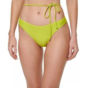 Tommy Hilfiger Womens Large High Leg Cheeky Bikini Bottoms Belt Green $58 1908